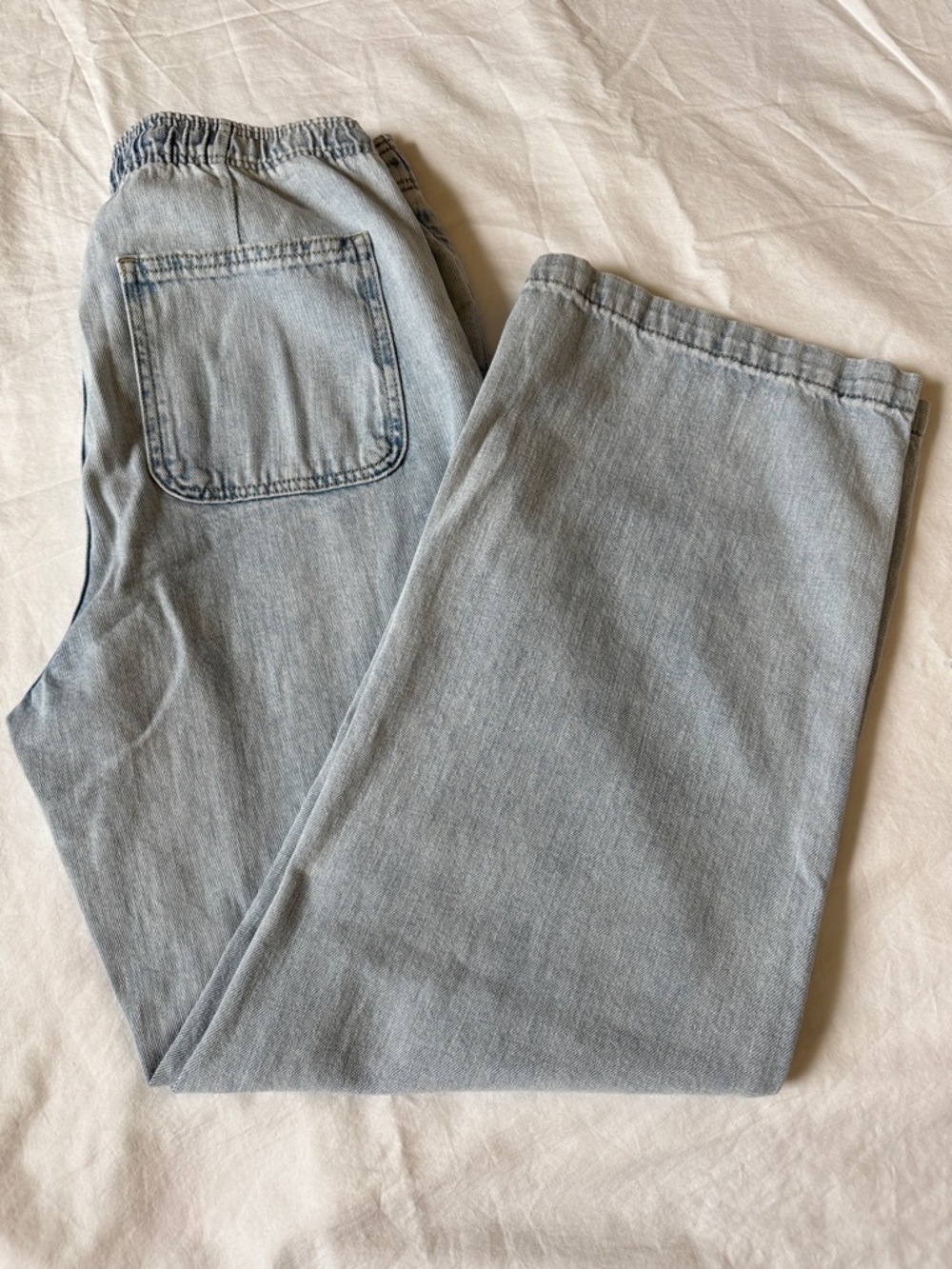 GAP WIDE LEG HIGH RISE DRAWSTRING JEANS